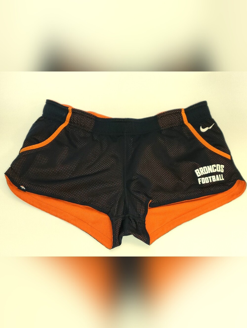NFL Nike Broncos Football Black and Orange Women's Shorts